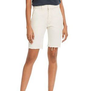 MOTHER The Shaker Prep Short Fray in Vanilla